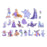 JDS - Sticker Collection x Disney Character Stickers, Clear, Peel-and-Stick, Purple, Die-Cut