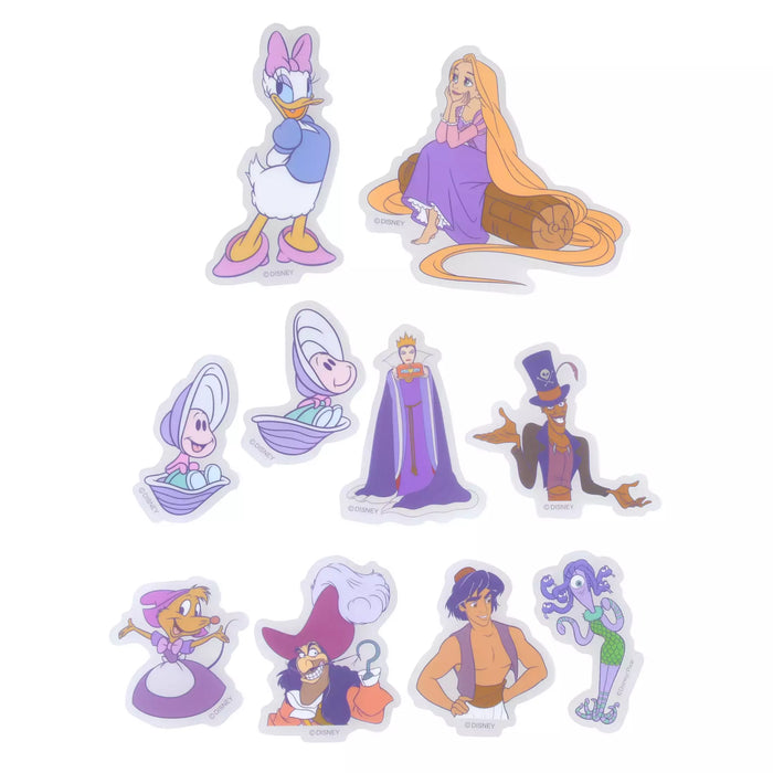 JDS - Sticker Collection x Disney Character Stickers, Clear, Peel-and-Stick, Purple, Die-Cut