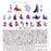 JDS - Sticker Collection x Disney Character Stickers, Clear, Peel-and-Stick, Purple, Die-Cut