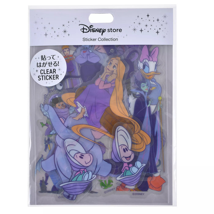 JDS - Sticker Collection x Disney Character Stickers, Clear, Peel-and-Stick, Purple, Die-Cut