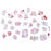 JDS - Sticker Collection Marie, Berlioz, Toulouse The Aristocats Stickers Flakes Case with Chain