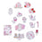JDS - Sticker Collection Marie, Berlioz, Toulouse The Aristocats Stickers Flakes Case with Chain