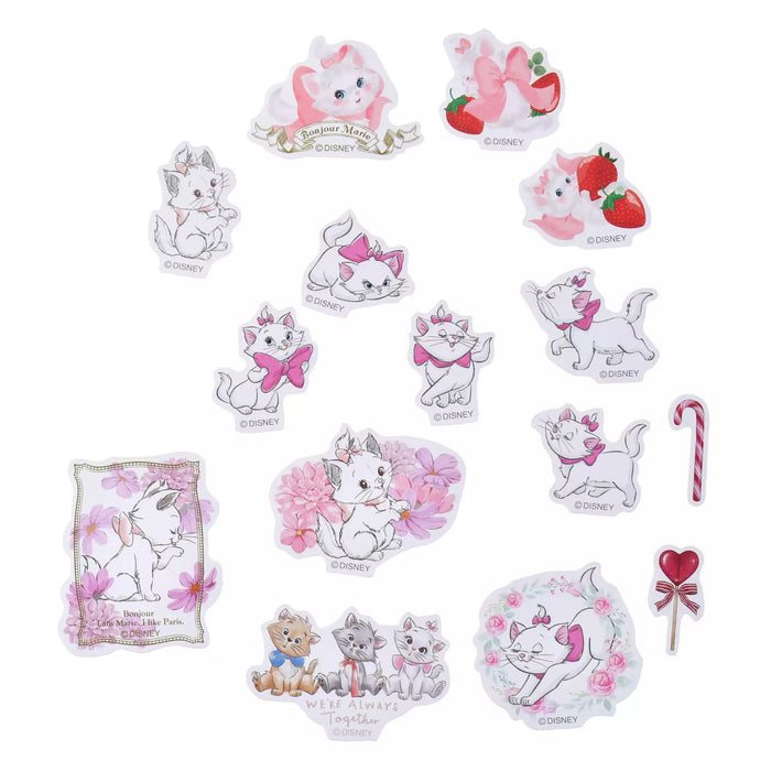 JDS - Sticker Collection Marie, Berlioz, Toulouse The Aristocats Stickers Flakes Case with Chain