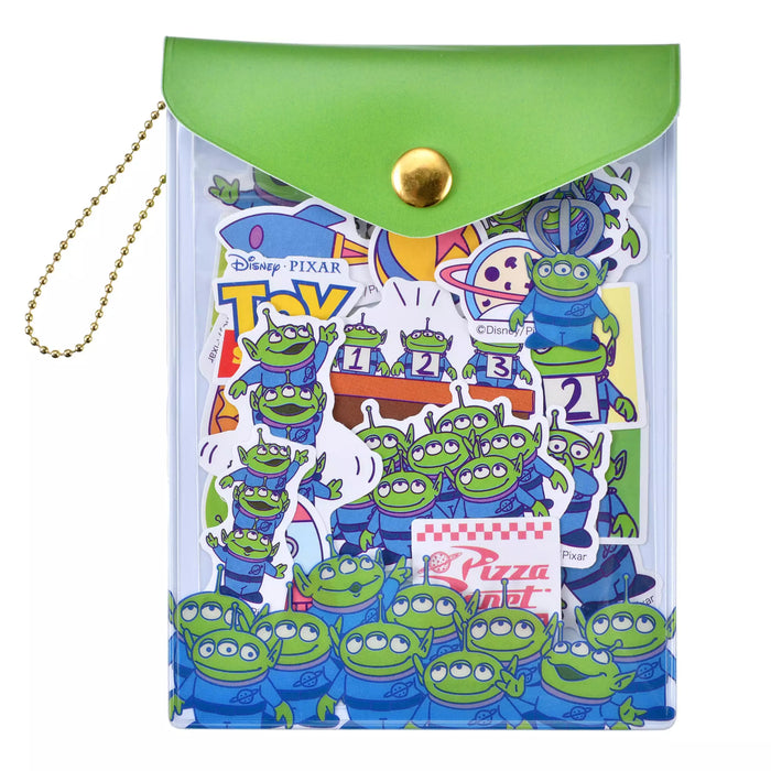 JDS - Sticker Collection Little Green Men/Alien Stickers Flakes Case with Chain