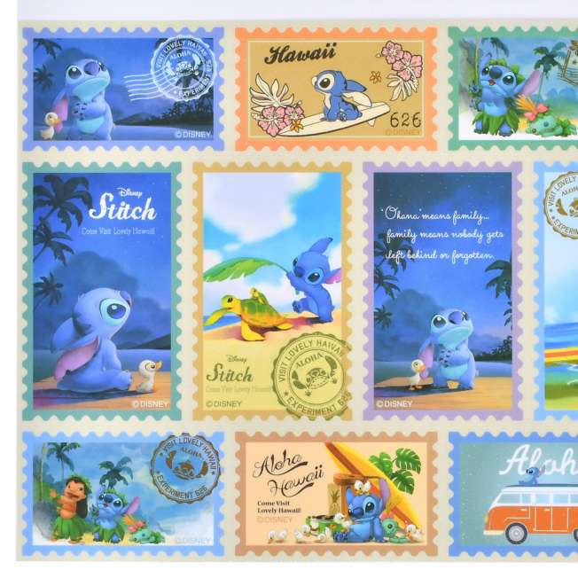JDS - Sticker Collection x Lilo, Stitch, and Scrump Aloha "Stamp-Style" Stickers