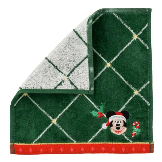 JDS -  2025 Disney Christmas Mickey & Friends x Mickey Mouse "Diagonal Grid" Mini Towel (Release Date: Nov 4, 2025)