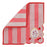 JDS - Snow White Mini Towel Scallop Stripe