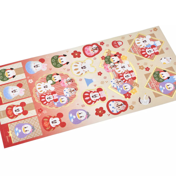 JDS - NEW YEAR Daruma 2026 Collection x Mickey & Friends "Washi Style" Stickers (Release Date: Dec 2, 2025)