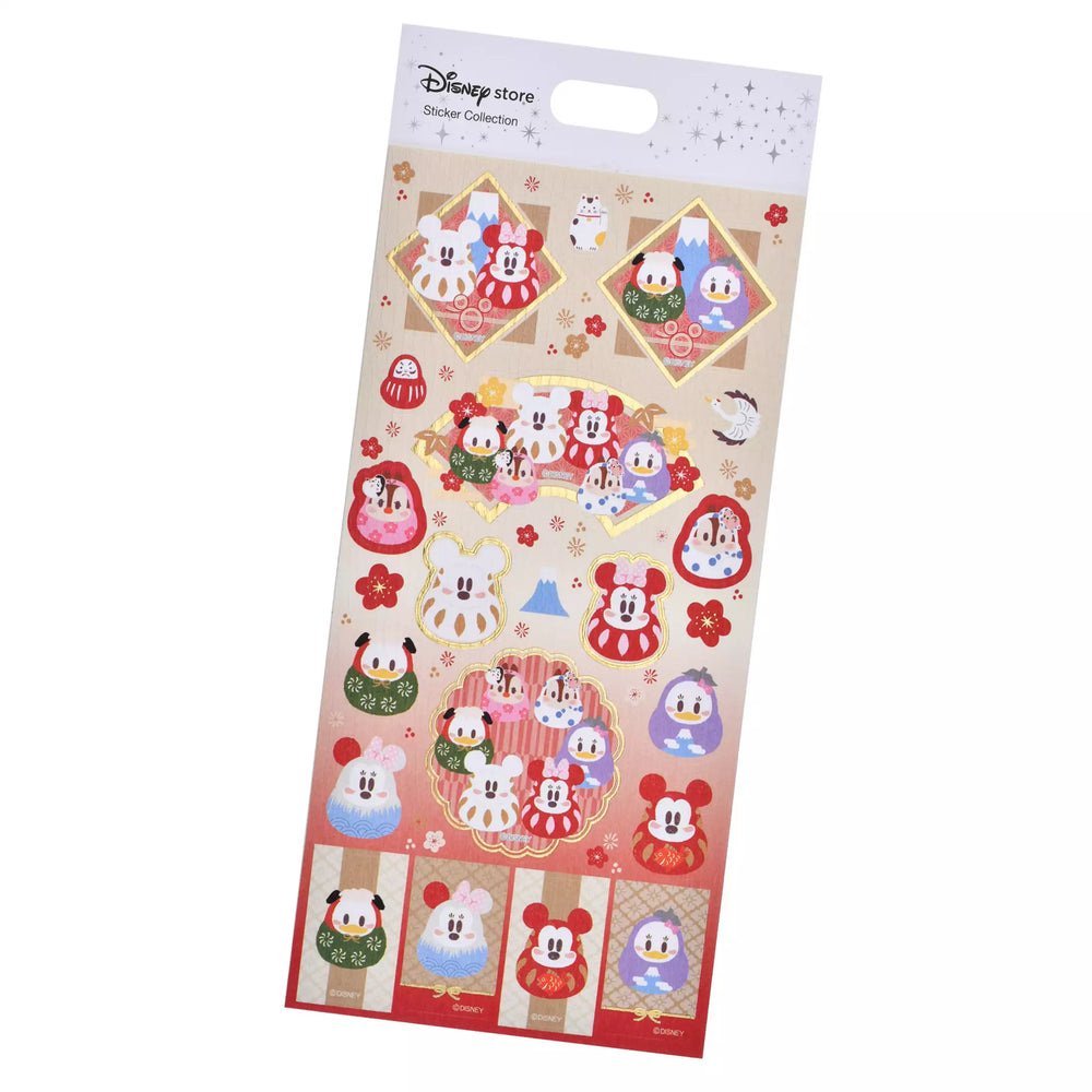 JDS - NEW YEAR Daruma 2026 Collection x Mickey & Friends "Washi Style" Stickers (Release Date: Dec 2, 2025)