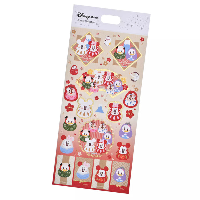 JDS - NEW YEAR Daruma 2026 Collection x Mickey & Friends "Washi Style" Stickers (Release Date: Dec 2, 2025)