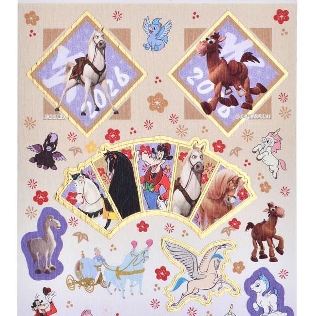 JDS - Disney Character Horse 2026 "Washi Style" Stickers (Release Date: Dec 2, 2025)