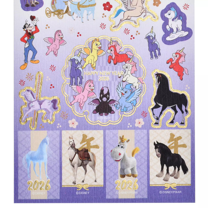 JDS - Disney Character Horse 2026 "Washi Style" Stickers (Release Date: Dec 2, 2025)