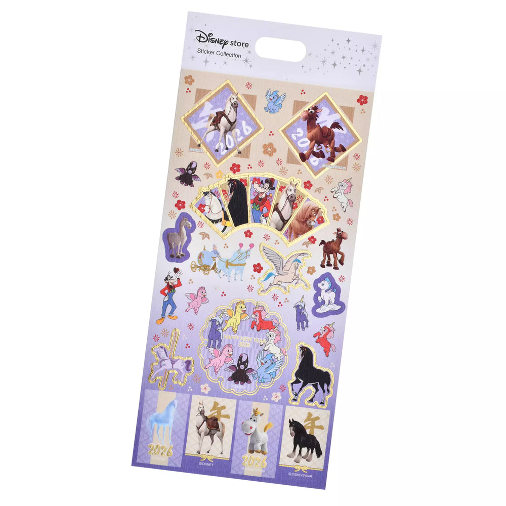 JDS - Disney Character Horse 2026 "Washi Style" Stickers (Release Date: Dec 2, 2025)