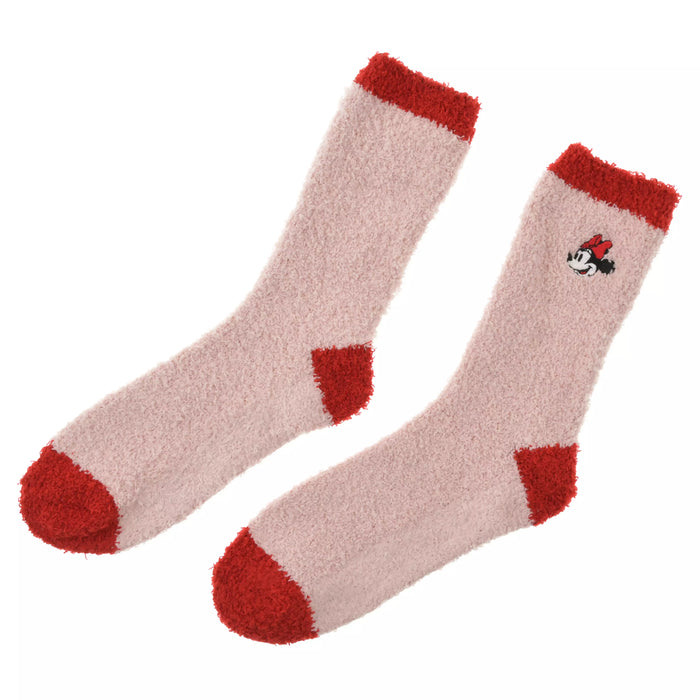 JDS - Room Wear 2025 x Minnie Mouse and Face Embroidery Room Socks Sizes 23-25 (Release Date: Oct 21, 2025)