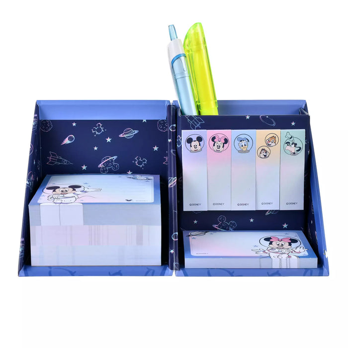 JDS - Mickey & Friends "Spacewalk" Sticky Notes/Memo Pad with Pen Stand