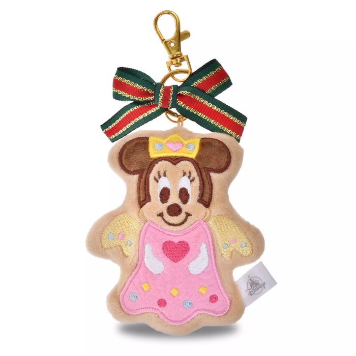 JDS -  2025 Disney Christmas Mickey & Friends x Minnie Mouse "Gingerbread Man Shaped" Plush Keychain (Release Date: Nov 4, 2025)