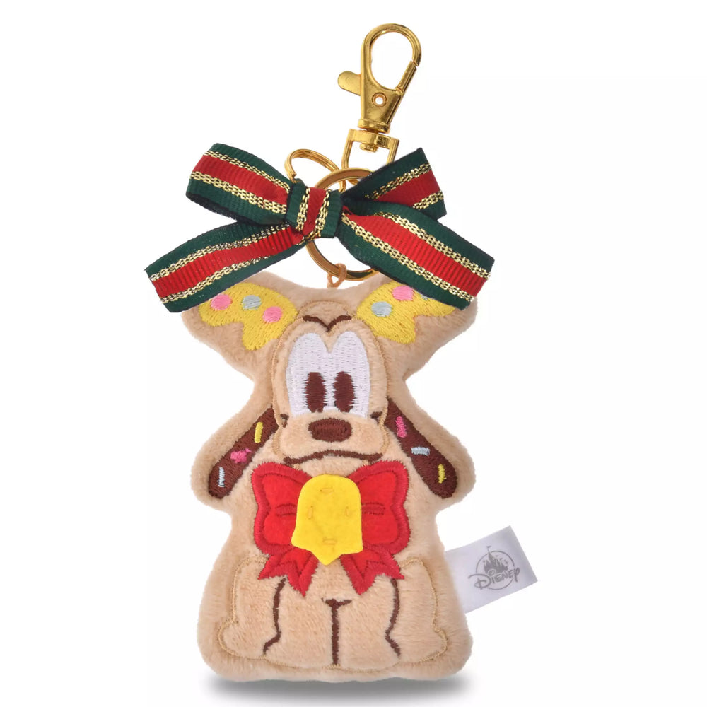 JDS -  2025 Disney Christmas Mickey & Friends x Pluto "Gingerbread Man Shaped" Plush Keychain (Release Date: Nov 4, 2025)