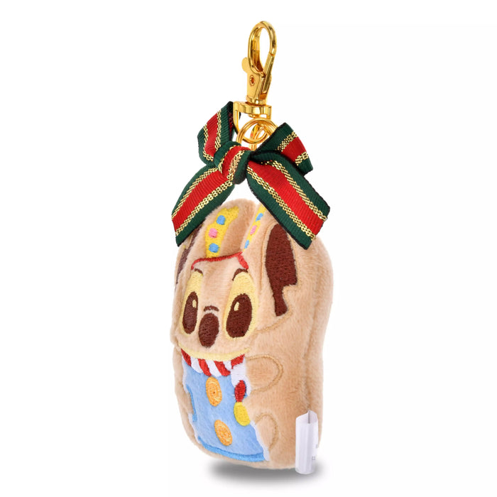JDS -  2025 Disney Christmas Mickey & Friends x Stitch "Gingerbread Man Shaped" Plush Keychain (Release Date: Nov 4, 2025)