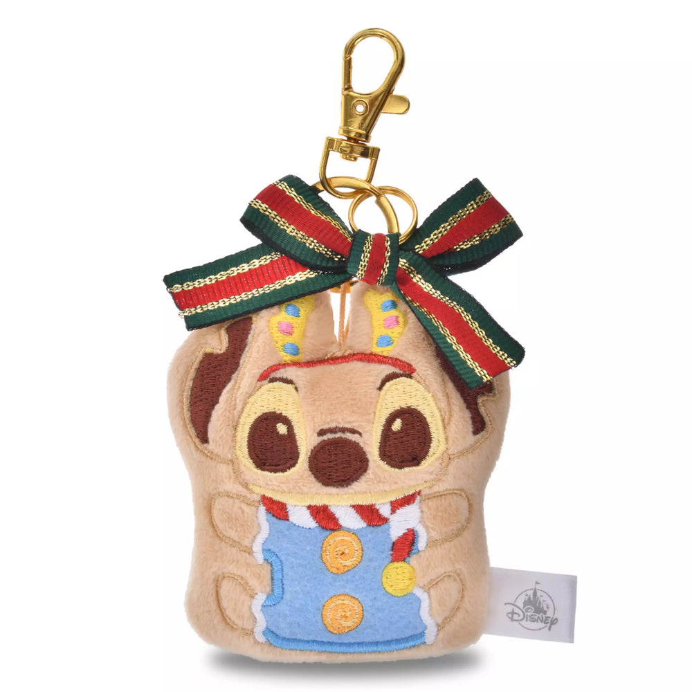 JDS -  2025 Disney Christmas Mickey & Friends x Stitch "Gingerbread Man Shaped" Plush Keychain (Release Date: Nov 4, 2025)