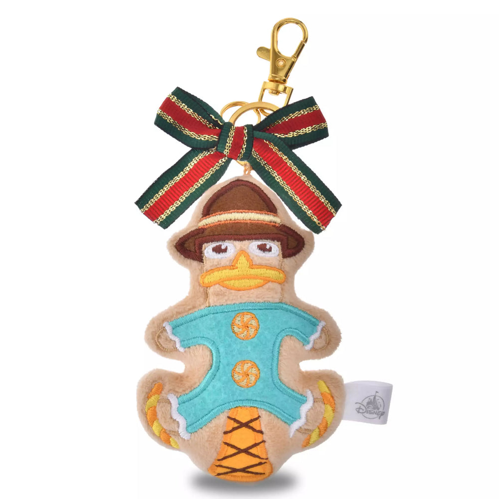 JDS -  2025 Disney Christmas Mickey & Friends x Agent P "Gingerbread Man Shaped" Plush Keychain (Release Date: Nov 4, 2025)