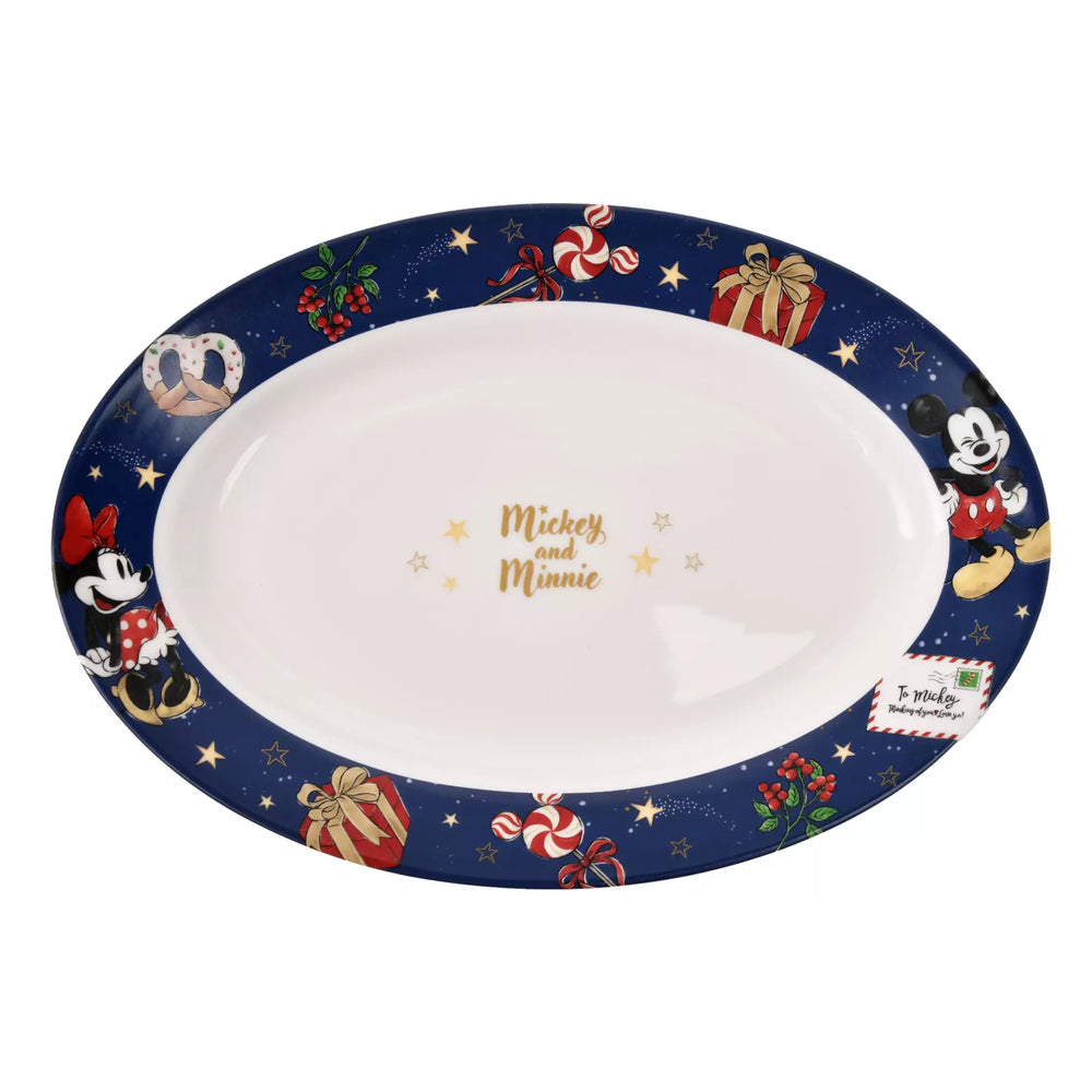 JDS -  2025 Holiday Season x Mickey & Minnie Mouse Oval Plate (Release Date: Nov 4, 2025)