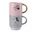 JDS - Mickey & Minnie Mouse Various Colors Mug Pair in Stackable Box