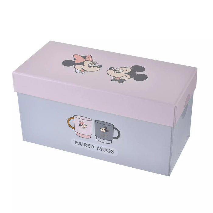 JDS - Mickey & Minnie Mouse Various Colors Mug Pair in Stackable Box