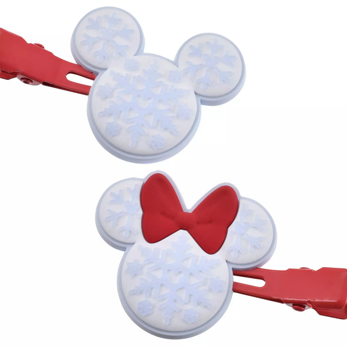 JDS - MAEGAMI Hair Zakka x Mickey & Minnie Hair Clip Set, Color Clips, Snowflake