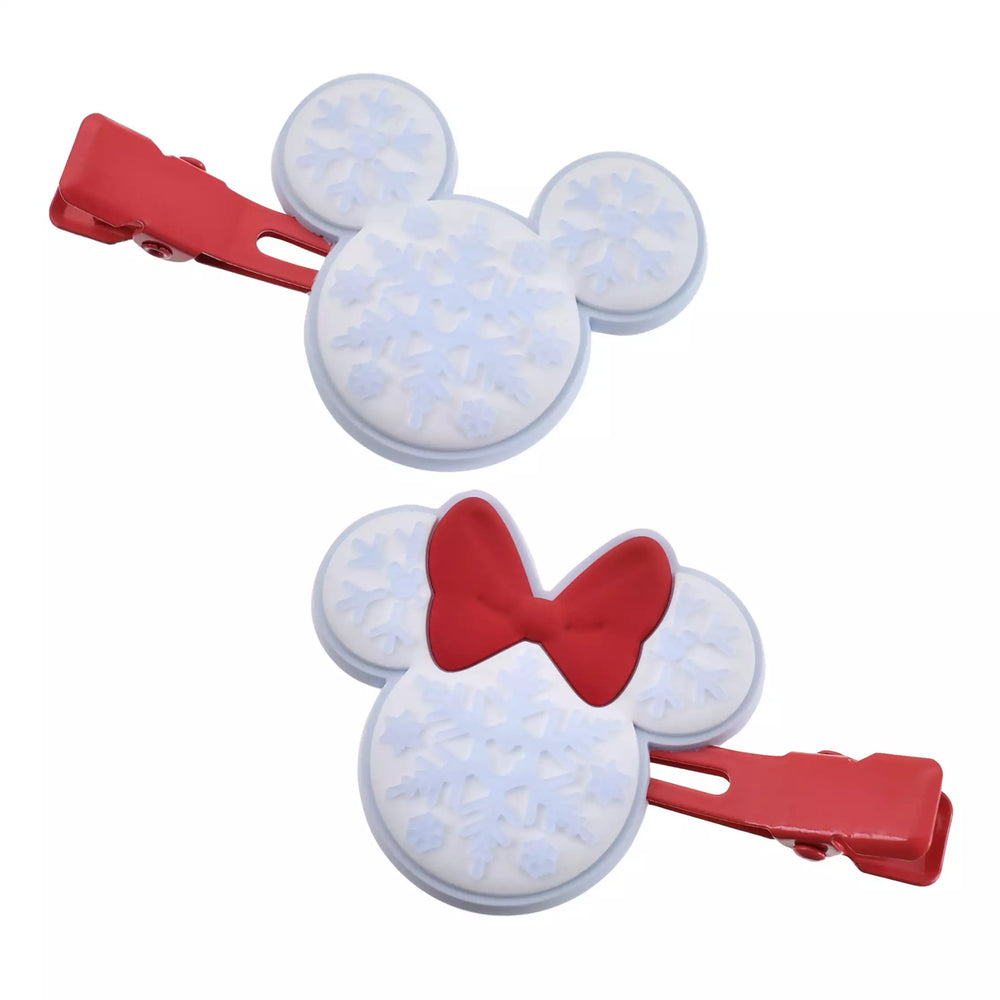 JDS - MAEGAMI Hair Zakka x Mickey & Minnie Hair Clip Set, Color Clips, Snowflake