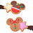 JDS - MAEGAMI Hair Zakka x Mickey & Minnie Hair Clip Set, Color Clips, Christmas Cookies