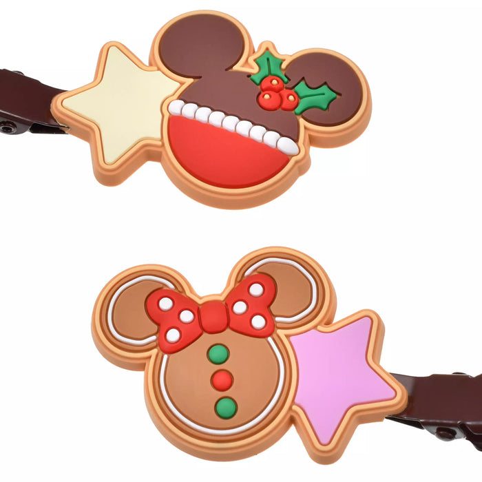 JDS - MAEGAMI Hair Zakka x Mickey & Minnie Hair Clip Set, Color Clips, Christmas Cookies