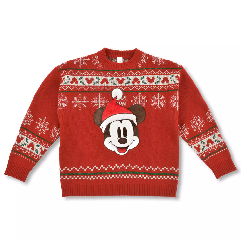 JDS -  2025 Disney Christmas Mickey & Friends x Mickey Mouse Long Sleeve Sweater Red for Adults (Release Date: Nov 4, 2025)