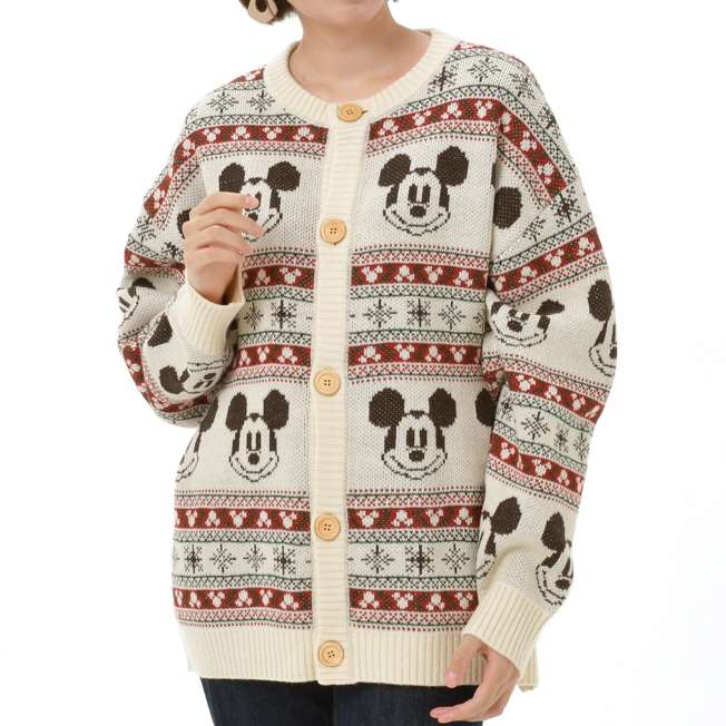 JDS -  2025 Disney Christmas Mickey & Friends x Mickey Mouse Long Sleeve Knit Cardigan for Adults (Release Date: Nov 4, 2025)