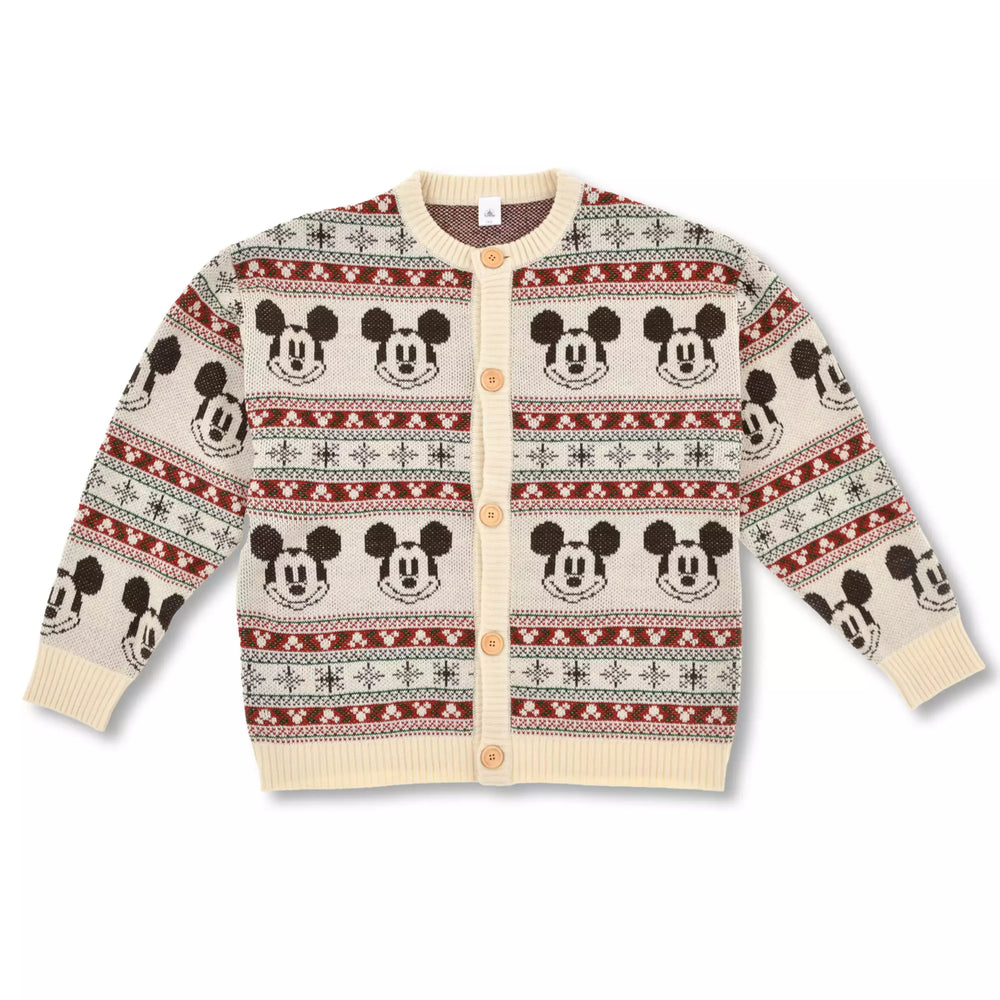 JDS -  2025 Disney Christmas Mickey & Friends x Mickey Mouse Long Sleeve Knit Cardigan for Adults (Release Date: Nov 4, 2025)