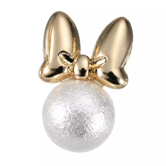 JDS - Minnie Mouse Earrings with Ribbon and Cotton Pearl Pattern