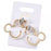 JDS - Mickey Mouse Hoop Earrings with Icon Pearl Line