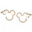 JDS - Mickey Mouse Hoop Earrings with Icon Pearl Line