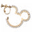 JDS - Mickey Mouse Hoop Earrings with Icon Pearl Line