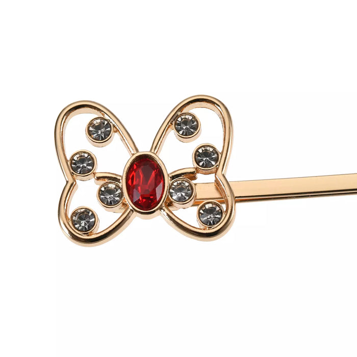 JDS - Minnie Mouse Hairpin Stone Dot Ribbon