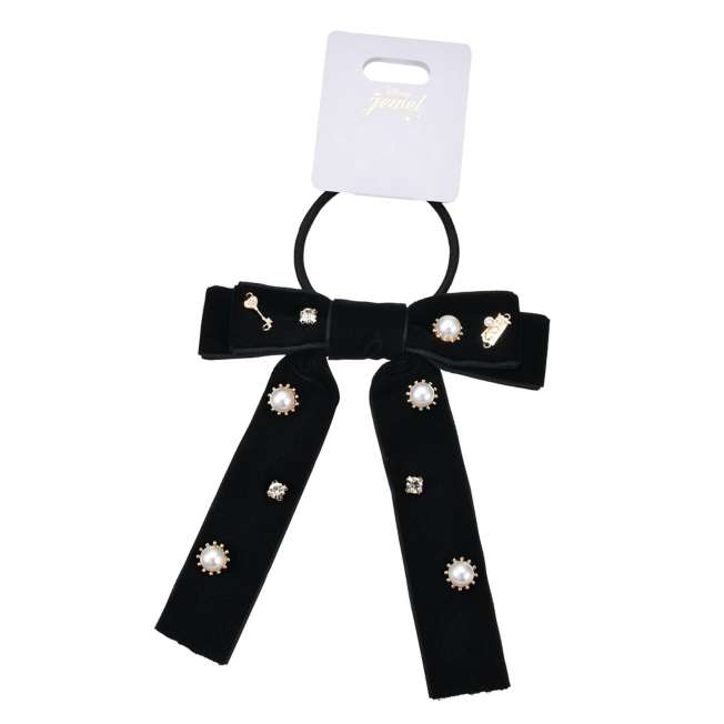 JDS - Doorknob  Hair Ponytail Ribbon Pearl & Stone Random