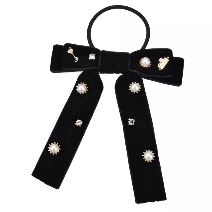 JDS - Doorknob  Hair Ponytail Ribbon Pearl & Stone Random