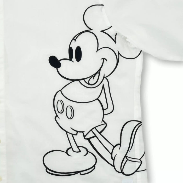 JDS - Magical Label x Mickey Mouse Long Sleeve Shirt for Adults, Monotone Embroidery, Standing Pose, White (Release Date: Oct 31, 2025)