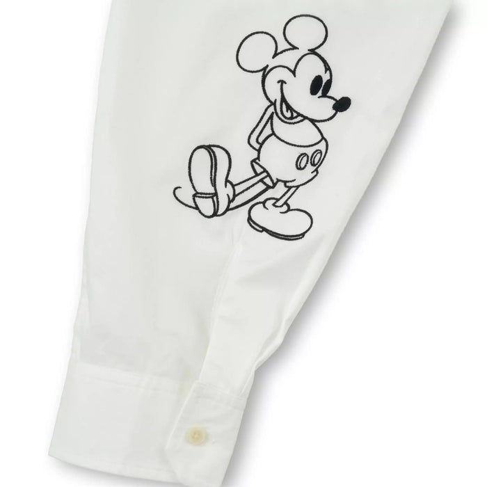 JDS - Magical Label x Mickey Mouse Long Sleeve Shirt for Adults, Monotone Embroidery, Standing Pose, White (Release Date: Oct 31, 2025)