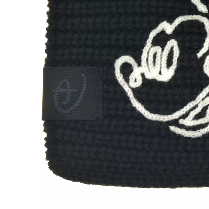JDS - Magical Label x Mickey Mouse Knit Scarf, Line Art, Color: Black (Release Date: Oct 31, 2025)