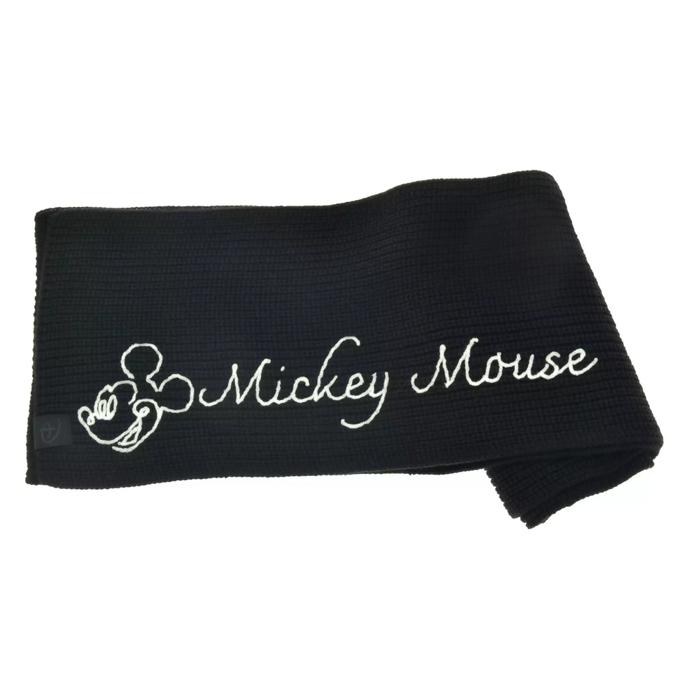 JDS - Magical Label x Mickey Mouse Knit Scarf, Line Art, Color: Black (Release Date: Oct 31, 2025)