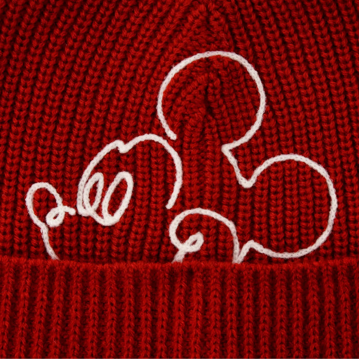 JDS - Magical Label x Mickey Mouse Knit Hat/Cap for Adults, Line Art, Red (Release Date: Oct 31, 2025)