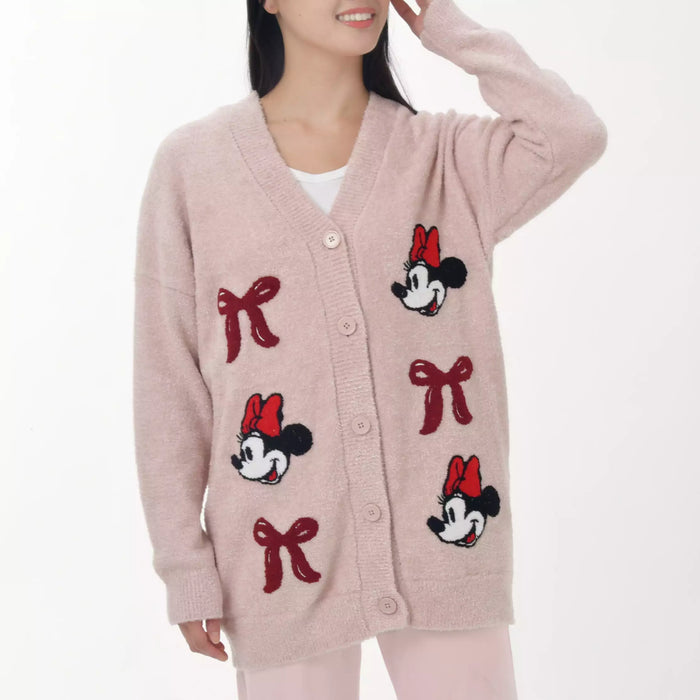 JDS - Room Wear 2025 x Minnie Mouse Long Sleeve Knit Cardigan with Ribbon for Adults (Release Date: Oct 21, 2025)
