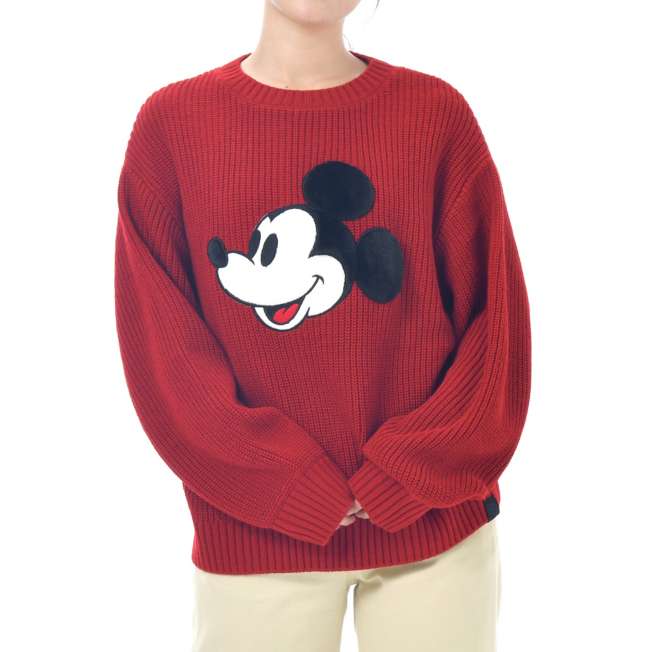 JDS - Magical Label x Mickey Mouse Long Sleeve Sweater in Red Faux Fur for Adults (Release Date: Oct 31, 2025)