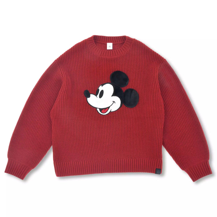 JDS - Magical Label x Mickey Mouse Long Sleeve Sweater in Red Faux Fur for Adults (Release Date: Oct 31, 2025)