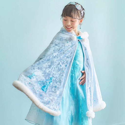 JDS - Elsa & Olaf Kids' Cape with Hood and Tiara, Embroidered, Blue (Release Date: Oct 21, 2025)